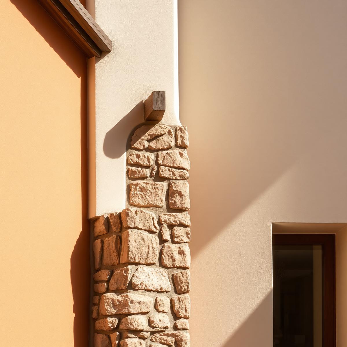 Detalle de piedra y estuco en arquitectura española